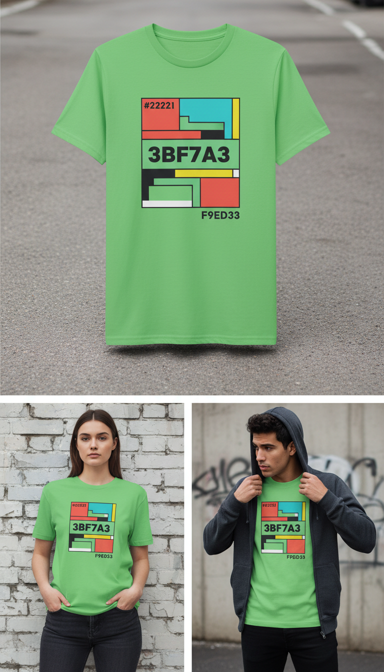Pop green graphic tee
