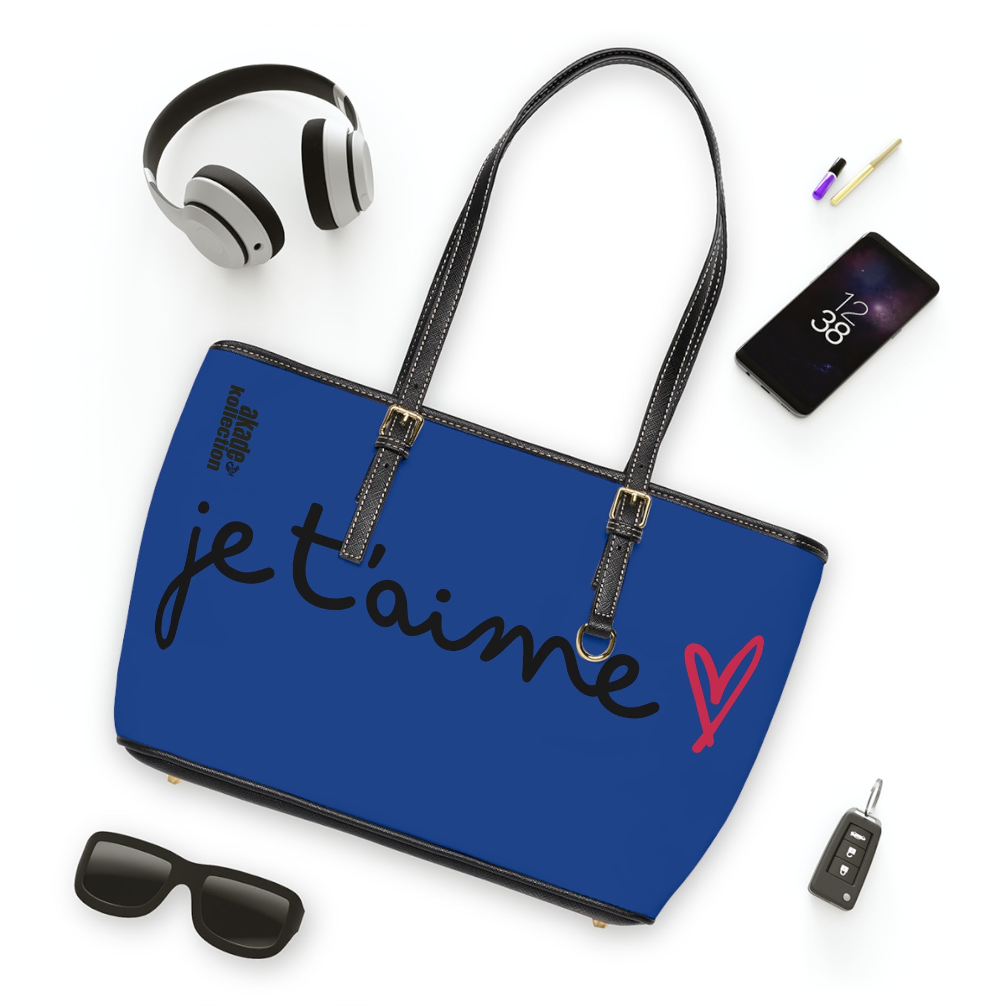 AKADE KOLLECTION BRAND JE 'TAIME PU LEATHER SHOULDER BAG