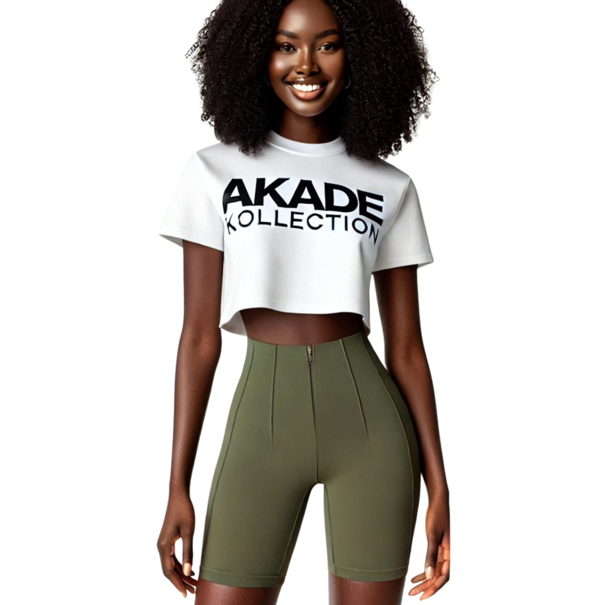 ALICIA CROP & HIGH WAISTED BIKE SHORTS