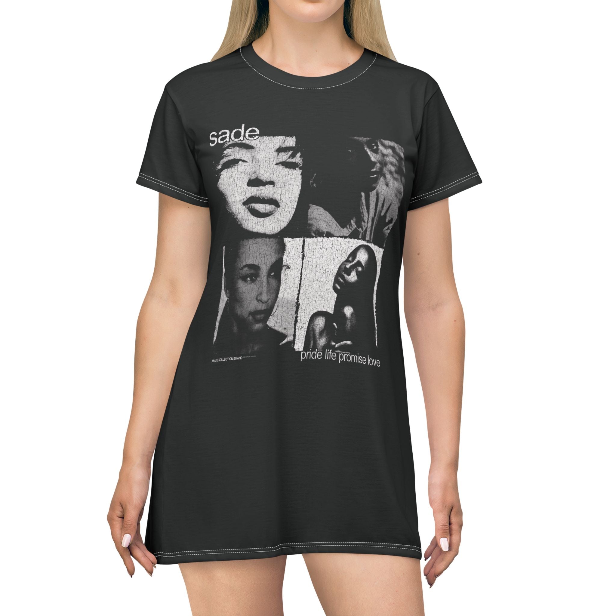 Vintage Sade Love Deluxe T-Shirt Dress | Retro Concert Tee | Casual Chic Fashion