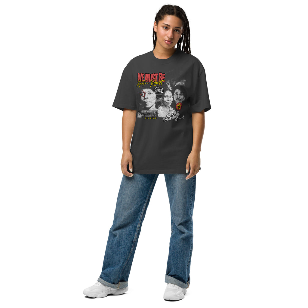 WOMEN'S WE MUST RESIST OVERSIZED FADED T-SHIRT