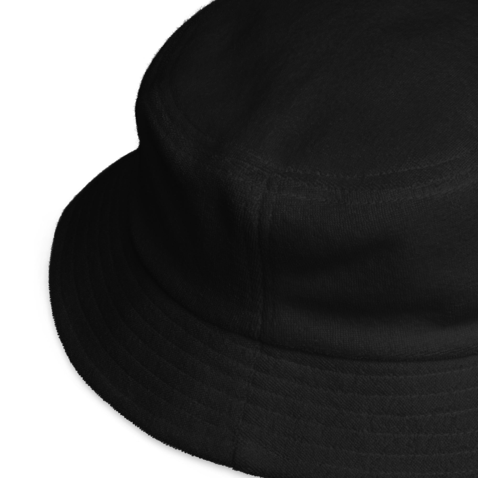 Unstructured terry cloth bucket hat