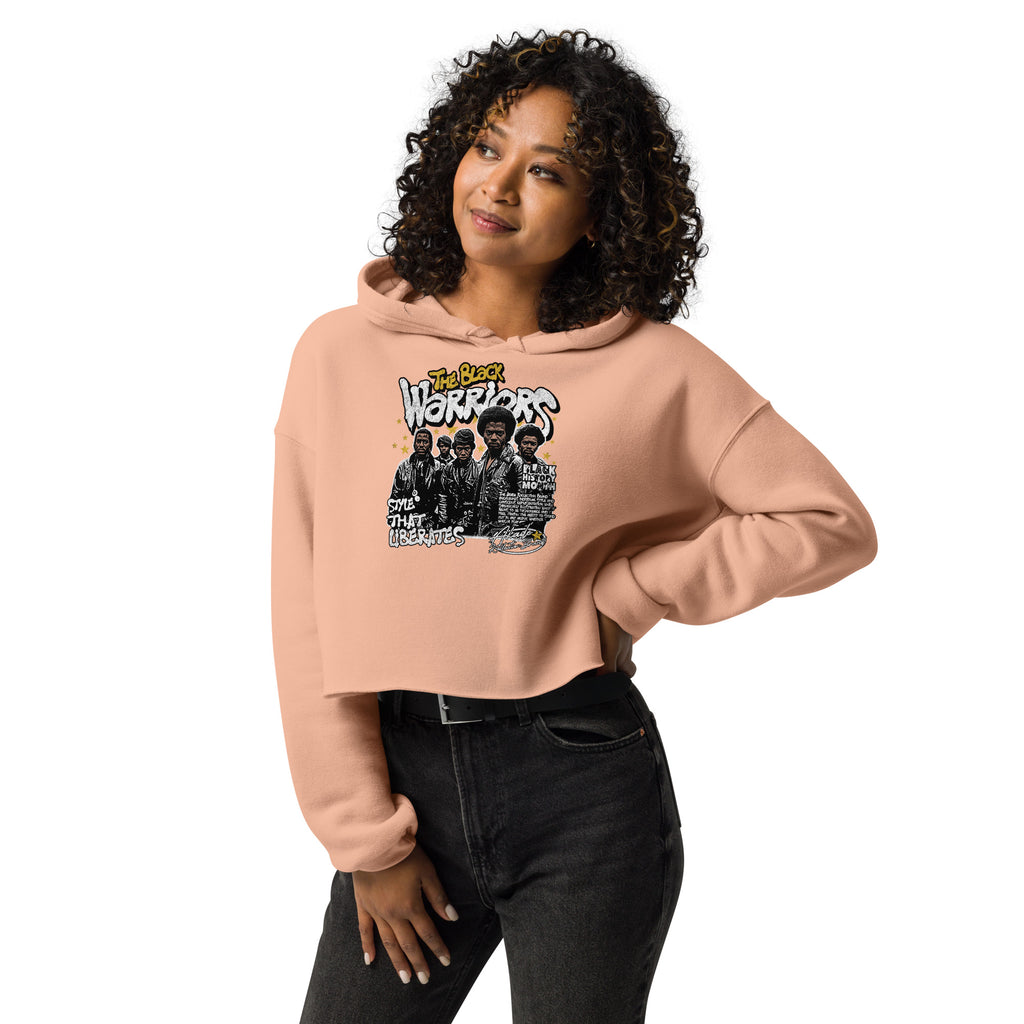 WOMAN'S THE BLACK WARRIORS CROP HOODIE